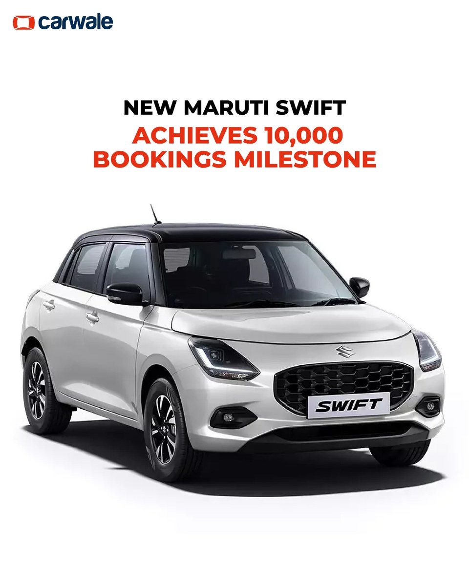 With just days of its launch, the all-new #MarutiSuzukiSwift has surpassed 10,000 units booking milestone in India.

#marutisuzuki #swift #maruti #newswift #2024swift #swifting #swiftie #bookings #cwnews