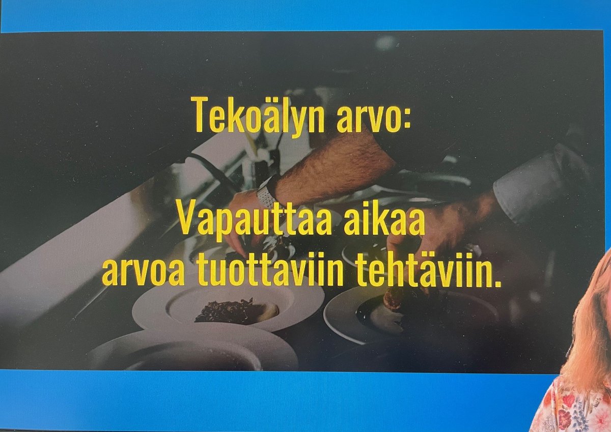 Kiitos loistavasta ja inspiroivasta puheenvuorosta @AnttiMerilehto #tärkeissätöissä #webinaari'ssa 🧠🤖

@kuntatyonantaja @Tehy_ry @SuPerLiitto @Jyty_ry @JHLry @JUKOry 

#tekoäly #ai #kuntatyö #julkinentyö #asiantuntijatyö #hyvinvointialueet