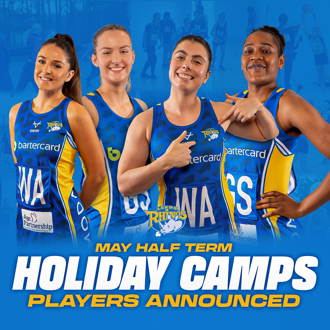 📢 We're delighted to announce that @Celynemanuelx, @AmyBraithwaite7, @_ameliahall_ & @_Joycemvula will be joining us at our Camps this May! Tues 28 May @BrigshawNews Weds 29 @MountSchoolYork Thurs 30 @WGHSYorkshire Fri 31 @Rishworth1724 Book now tickets.rhinosnetball.co.uk