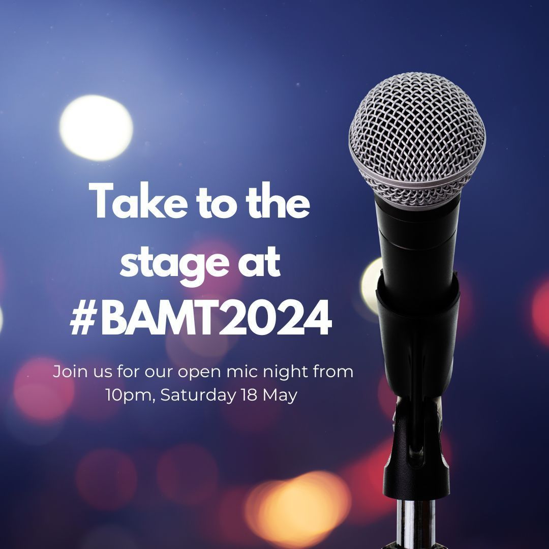Joining us for #BAMT2024 this weekend? Bring your instruments along and get involved in our open mic night on the Saturday evening, compered by Andrea Kenny, following the performances from our fantastic line-up of live bands!