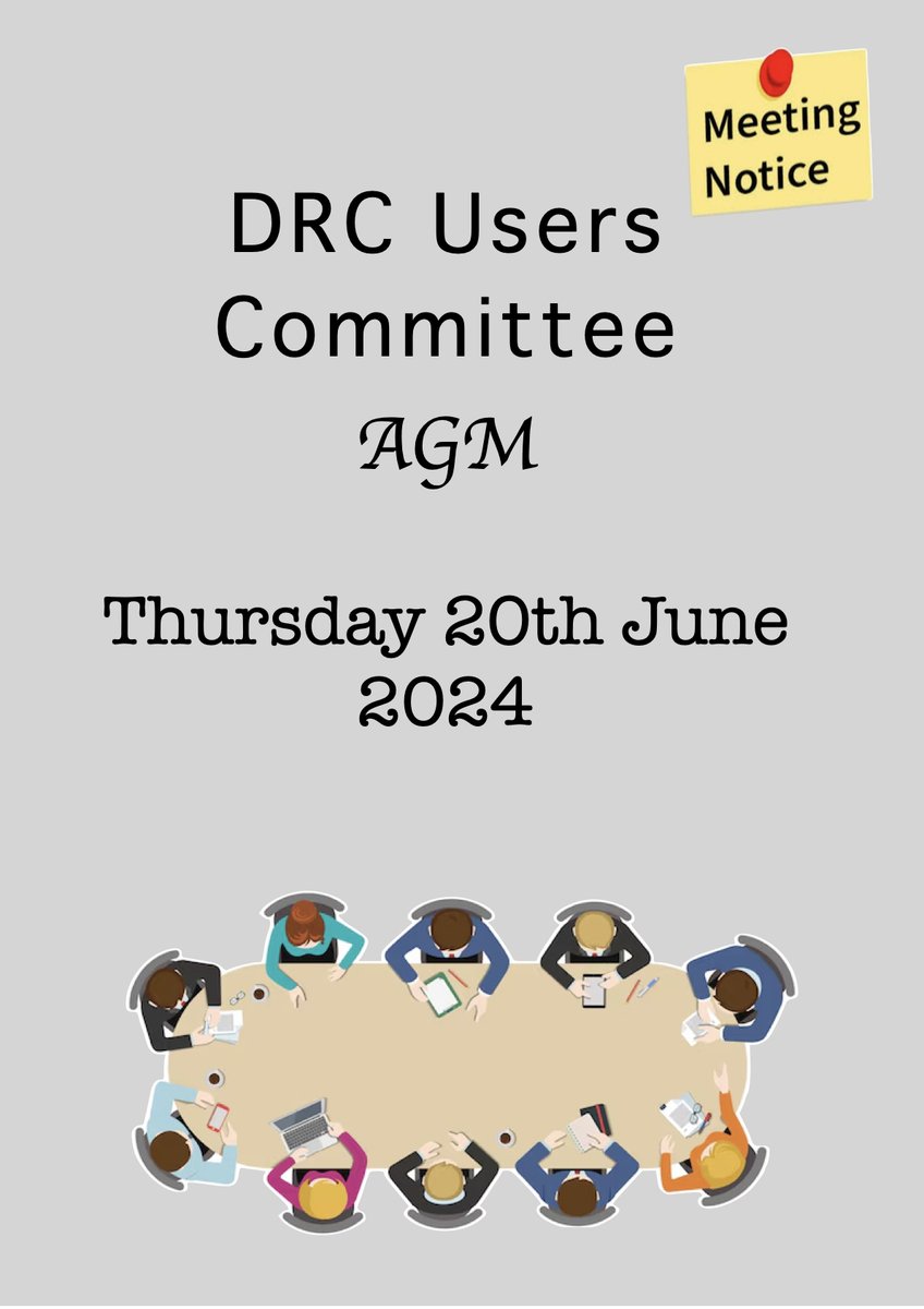 The DRC Users Committee will hold their Annual General Meeting on 20th June 2024.