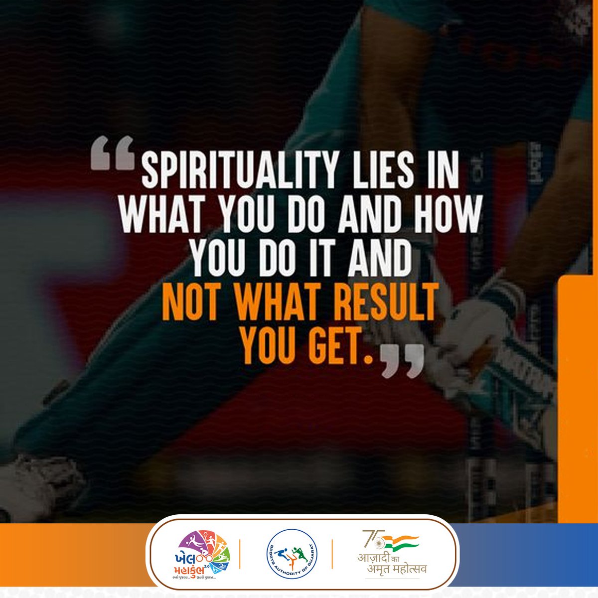 SPIRITUALITY LIES IN WHAT YOU DO AND HOW YOU DO IT AND NOT WHAT RESULT YOU GET.