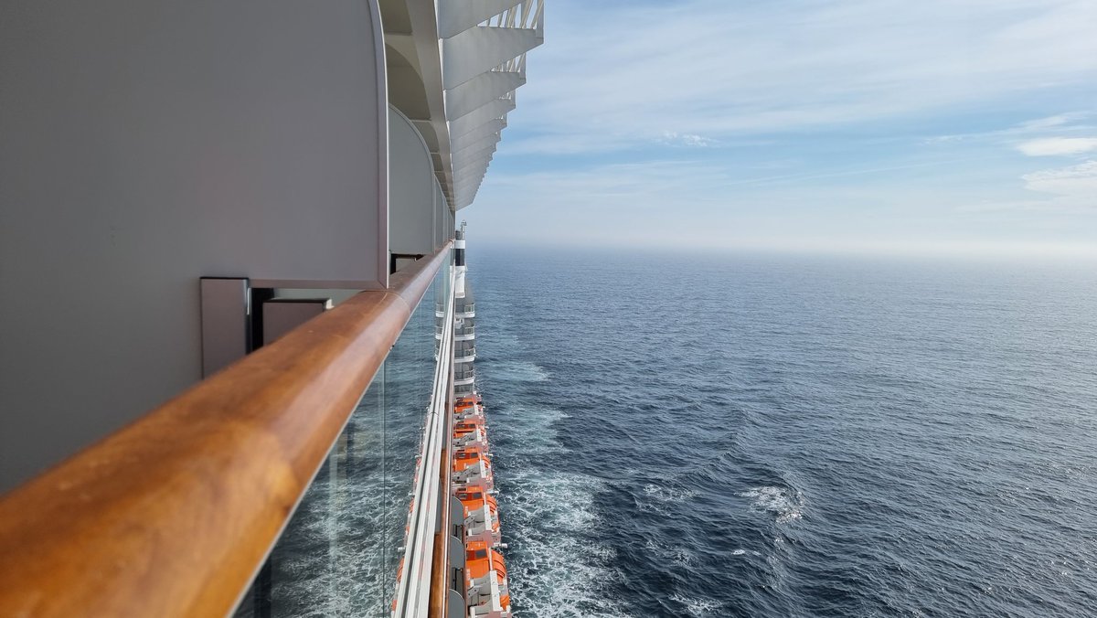 View from our balcony on Deck 11.  @cunardline #QueenAnne #cruise #cruising #Atlantic