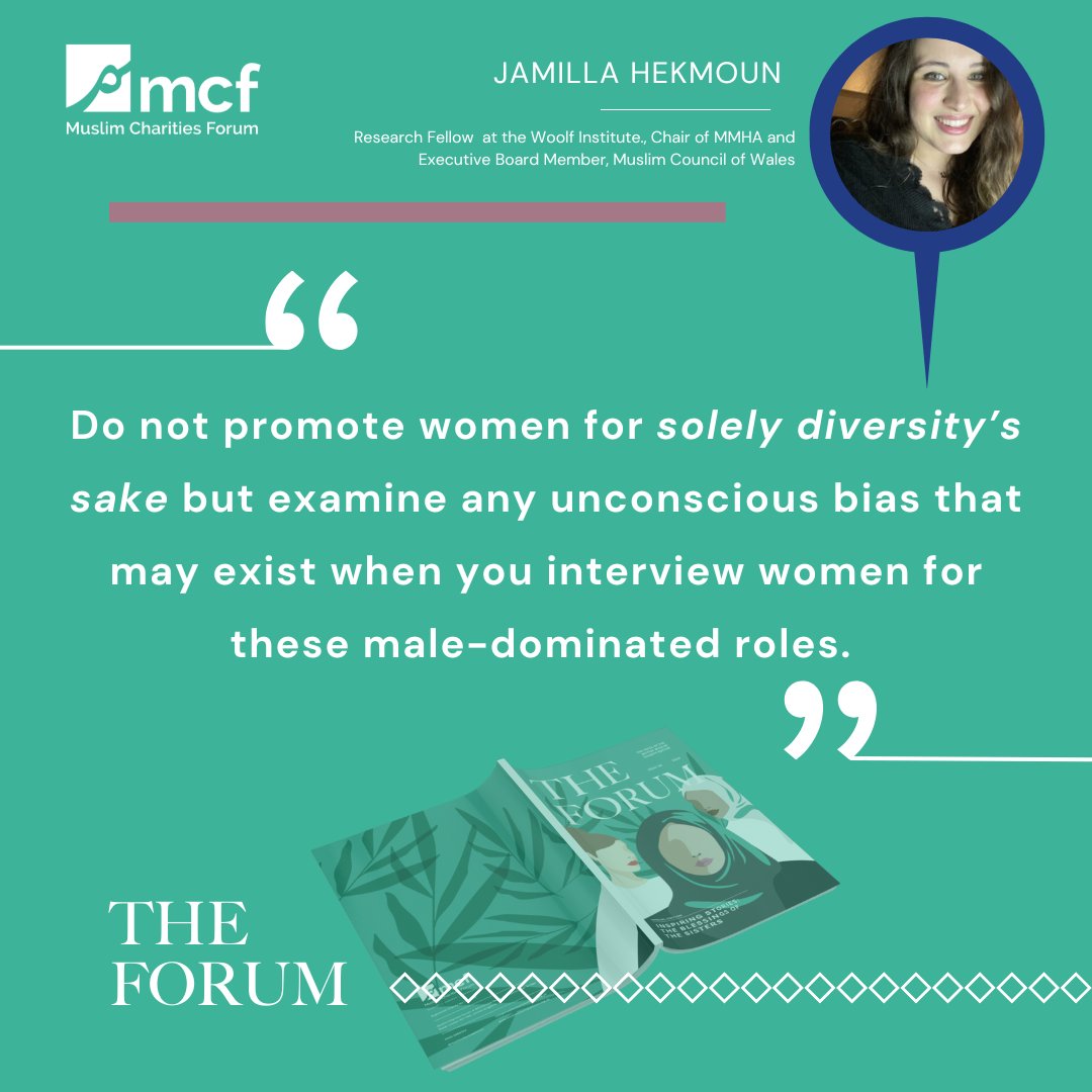 Diversity and inclusion means being realistic about current organisational practice. Mental health specialist and board member @muslimwales Jamilla offers her experience in addressing the reality of unconscious bias in the latest issue of The Forum: muslimcharitiesforum.org.uk/resources/the-…
