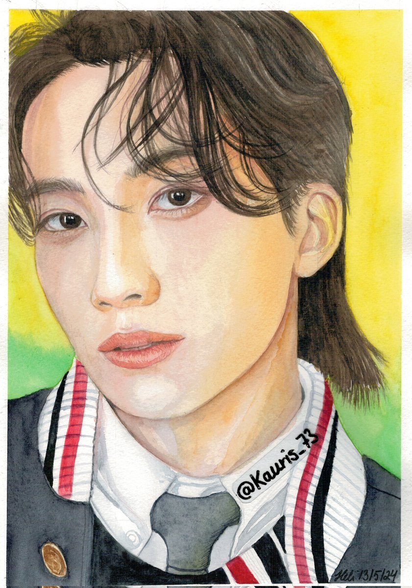 Jeonghan from Seventeen. 
#JEONGHAN #Jeonghanfanart 
#seventeen #seventeenfanart #watercolorportrait #kpopportrait #fanart #traditionalart