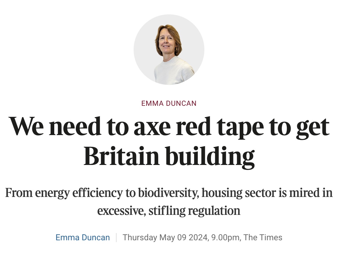 Imagine arguing new homes shouldn't bother with: -insulation (lower bills) -electric car chargers (lower bills) -biodiversity plans (fu nature) -water quality plans (yay pollution!) -affordable home requirements (what affordability crisis?) -2nd staircase for fires (seems fine)