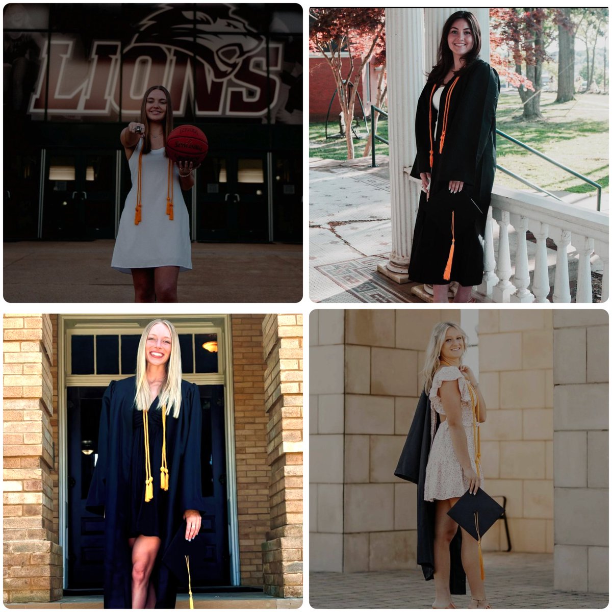 We are SO proud of our 2024 grads! 

Once a lion always a lion. ✨🌎🦁

• Taryn and Kalea will both be starting PT school soon. 
• KJ will be the GA for our Lady Lions. 
• Raegan graduated with her MBA and is starting an internship in TX.