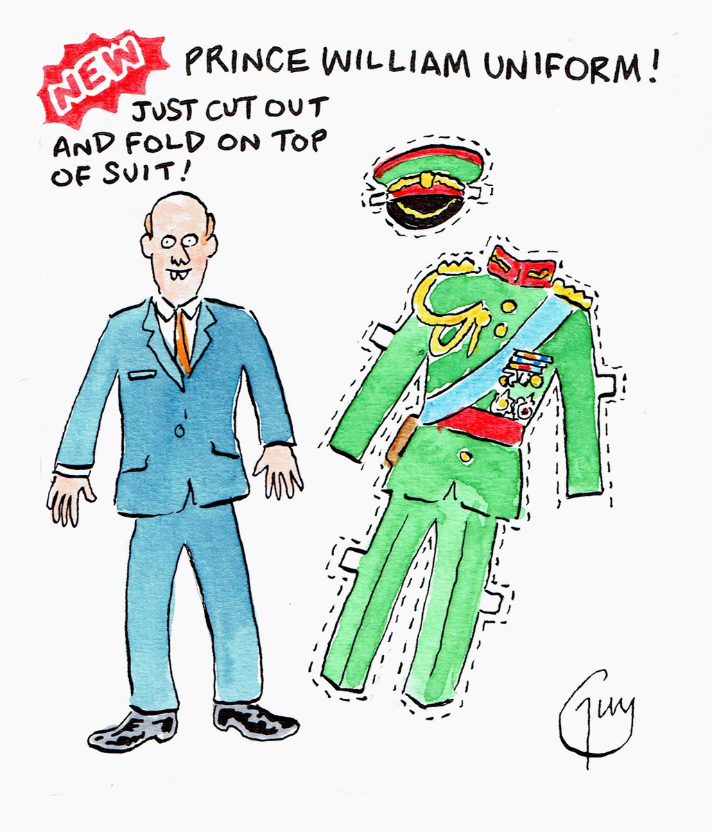 My cartoon for Tuesday's @Metrouk @MetroPicDesk #PrinceWilliam #Royals #RoyalFamily #Military