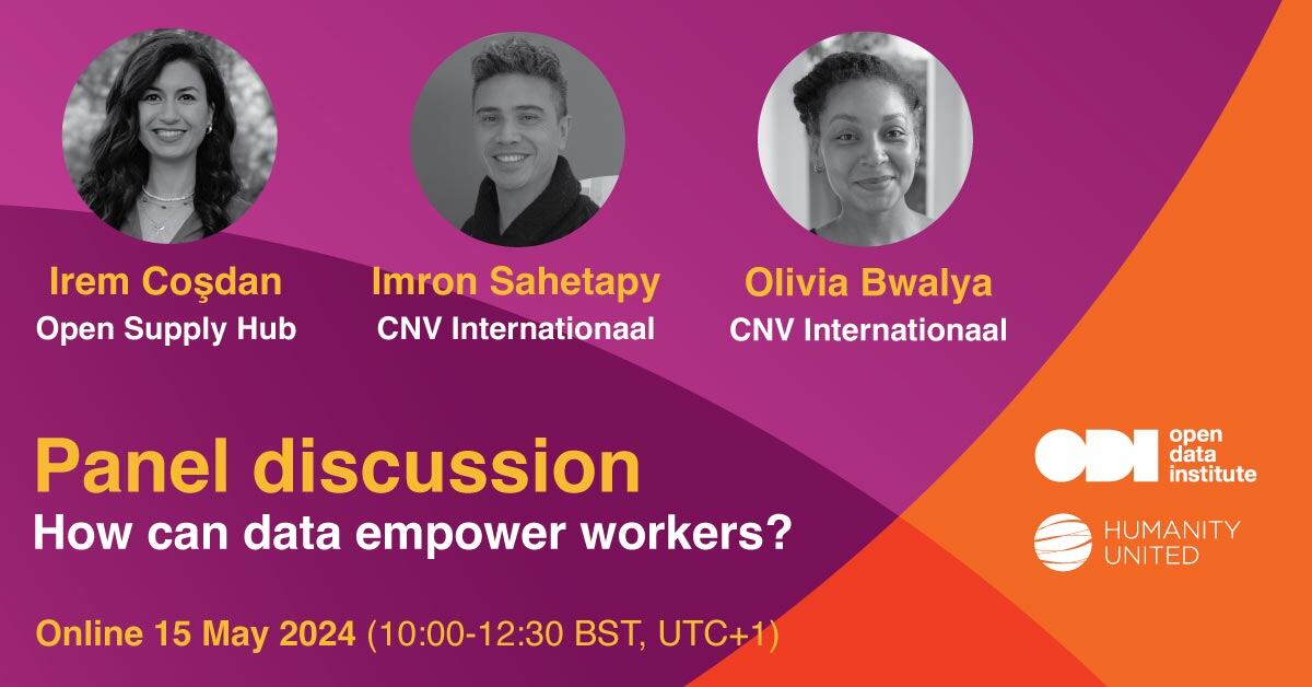 There's still time to get tickets for our fantastic event on Wednesday exploring the role of data in empowering workers and promoting ethical supply chains. We've got some great speakers and panelists so come and join us. hubs.li/Q02wWfqr0