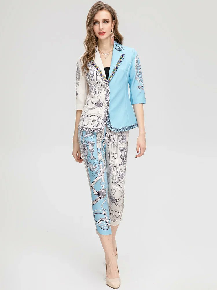 Elevate your style with this luxurious Fashion Women’s Beaded Coat and Printed Pants set. . . #allformetoday #womenfashion #womenclothing #businesssupport #businesssuit #backtooffice #trending #trend #trendyoutfits #ootd #pantsuit #officialsuits #officestyle #outfits #outwear