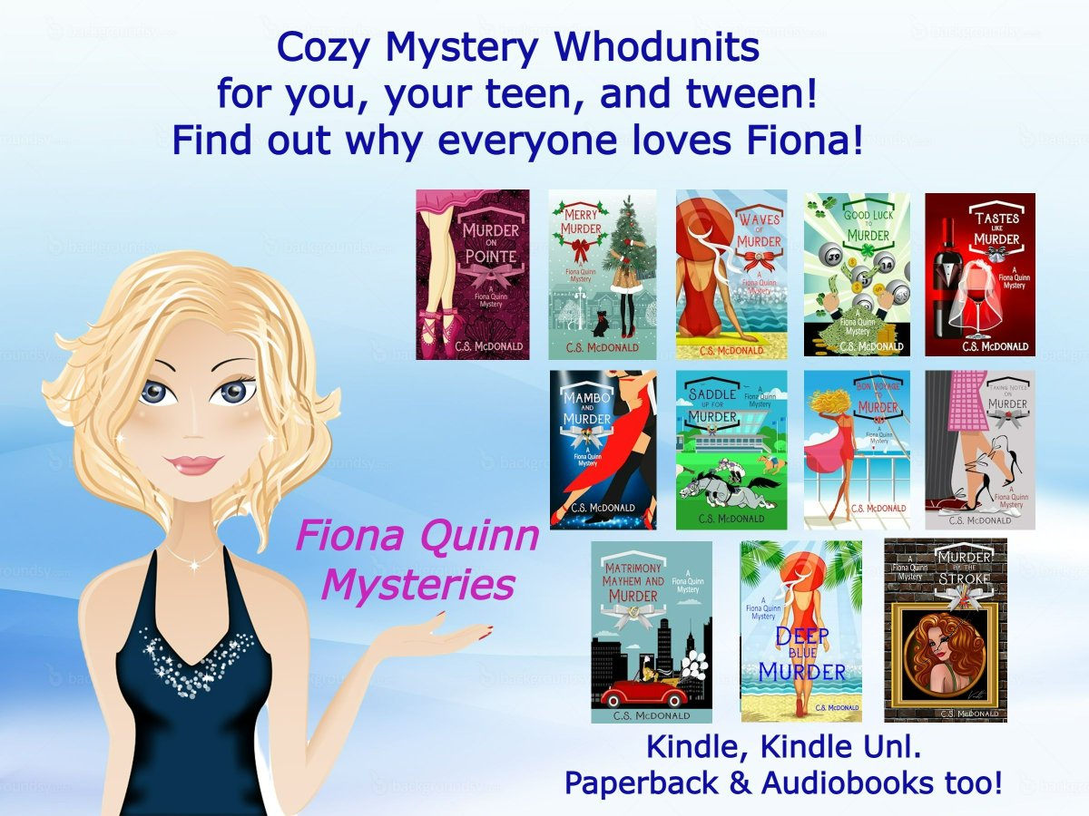 A dozen delightful whodunits from #fionaquinnmysteries> #ballet #Christmas #beachreads #winetasting, and even #horseracing! Find out why everyone loves Fiona! Find all TWELVE here: amzn.to/3n4P8mf