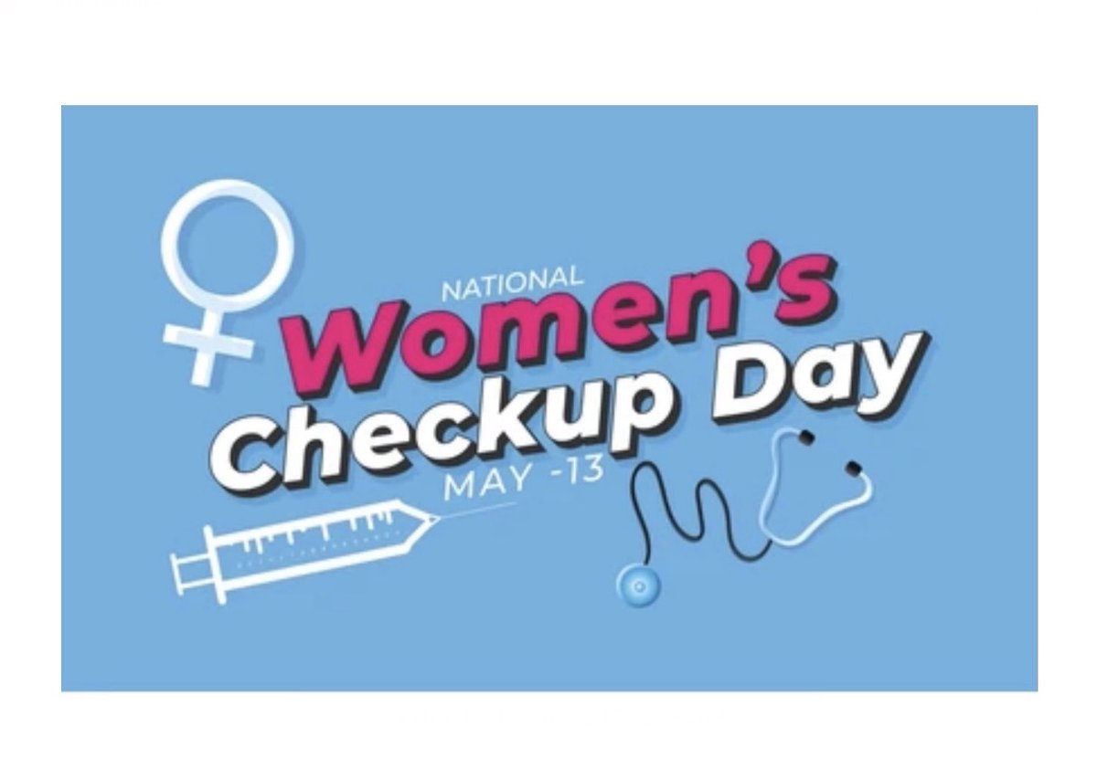 👋Good Monday Morning Friends☕️The perfect day to observe #NationalWomensCheckupDay is the day after Mother’s Day. Let’s celebrate Women and their importance in our lives by encouraging them to make an appointment for their annual Women’s Wellness Exam. Get Your Checkup Please🩷
