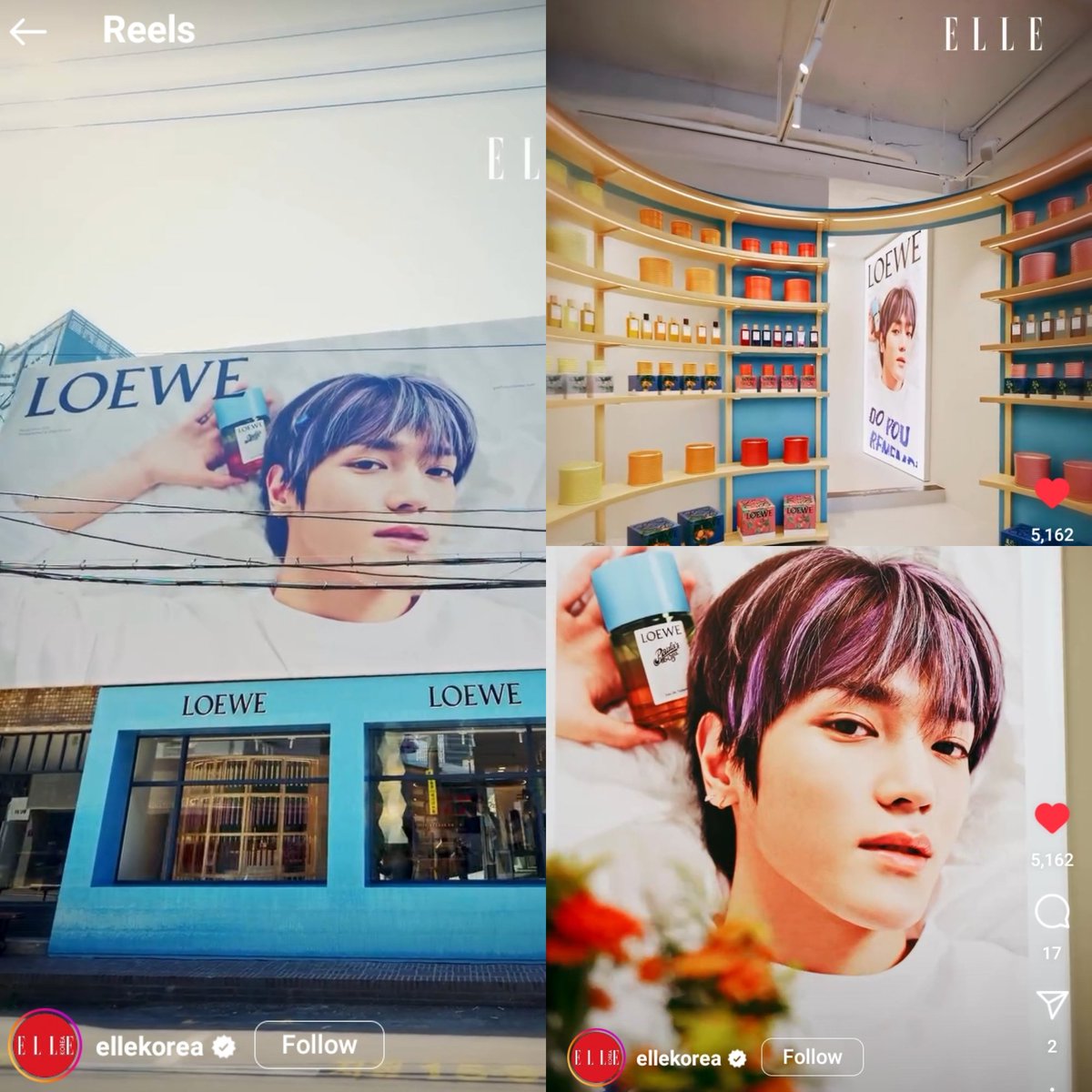 ELLE KOREA Instagram reel #TAEYONG ➫instagram.com/reel/C653FQQLL… 📍Loewe Perfumes 1st pop-up store in Seongsu , South Korea #태용 is fronting and the solo face for Paula's Ibiza 2024 perfumes campaign ☆ #LOEWEPerfumes #LOEWEpaulas #LOEWE #LOEWETAEYONG
