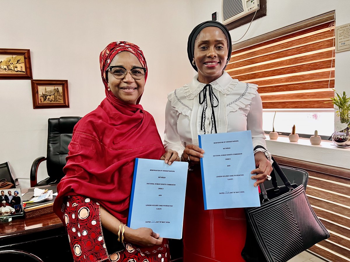 We are delighted to share that Legend Golden Care Foundation has officially partnered with the National Human Rights Commission of Nigeria through the signing of an MOU today! 🎉

#HumanRights #SocialJustice #Partnership #AccesstoEffectiveSecurityandJustice