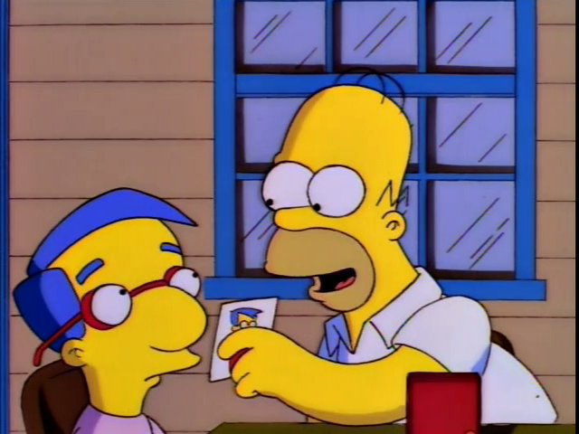You got the dud!

Hey, he looks just like you, Poindexter.

#Simpsons