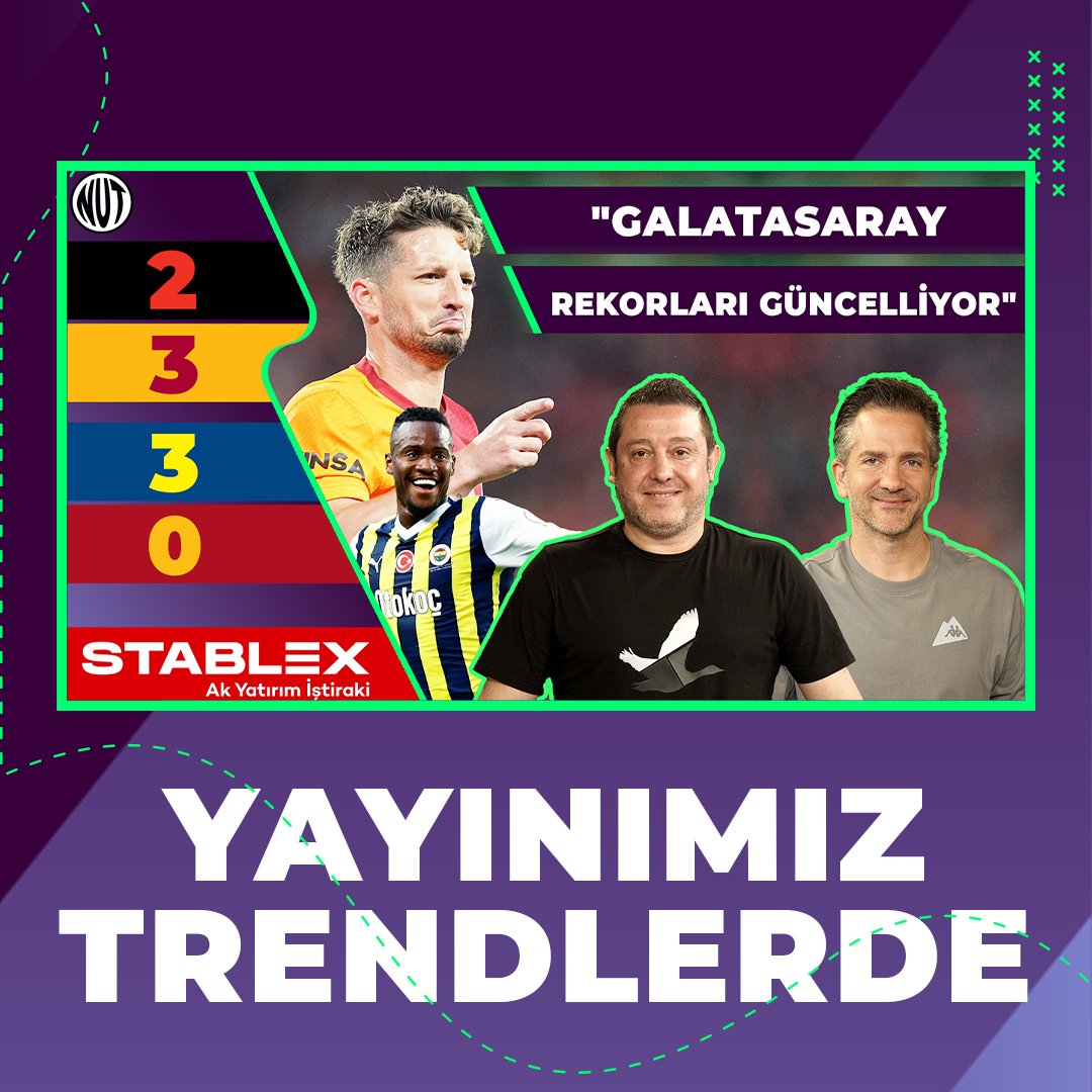 Karagümrük-Galatasaray ve Fenerbahçe-Kayserispor maçlarından sonra @NihatKahveci8 ve @nebilevren ile yaptığımız canlı yayın trendlerde! İlginiz için teşekkür ederiz. @Stablex_Turkiye youtube.com/live/LLhz3qfaU…