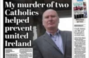 Psychopathic criminal with ugly delusions. A lot of Catholics are Unionist or not political but this terrorist didn't care as long as he killed Catholics. Don't know how the hell then killing 2 random would prevent Irish unity.