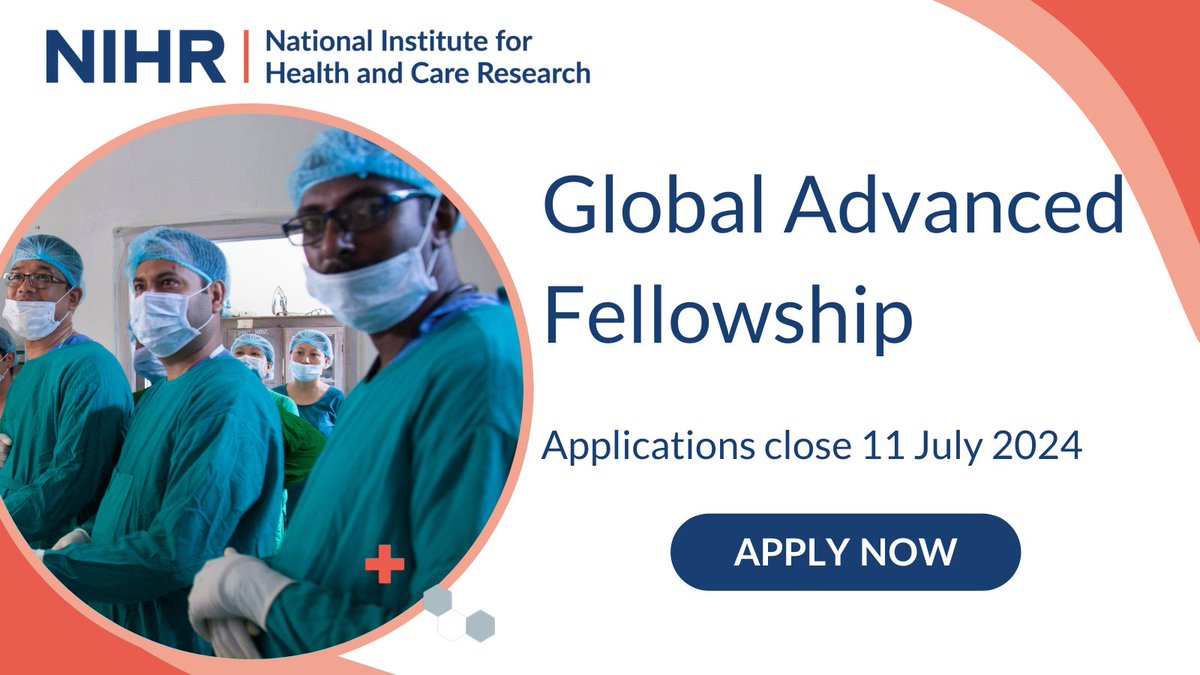Are you a Global Health researcher looking to enhance your career? Our #GlobalAdvancedFellowship is for #Postdoctoral researchers at all levels. Apply: nihr.ac.uk/funding/nihr-g…