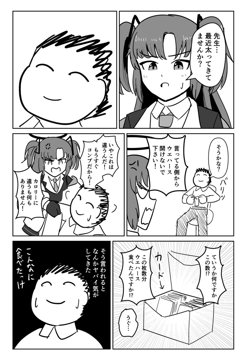 ユウカと先生まんが
#ブルアカ 