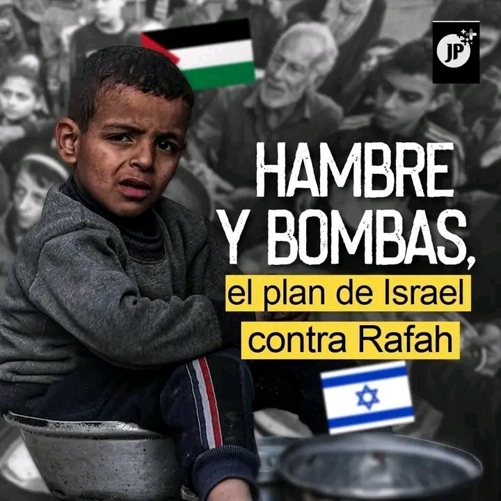 🇵🇸#Palestina: La organización benéfica “Islamic Relief” declaró que la situación en Rafah es desesperada, con la combinación de hambre y el constante temor a las bombas lanzadas por Israel, y que parece que el mundo los ha abandonado. @Amalialvarez10 @BuenVivir2015 @BouttoErik