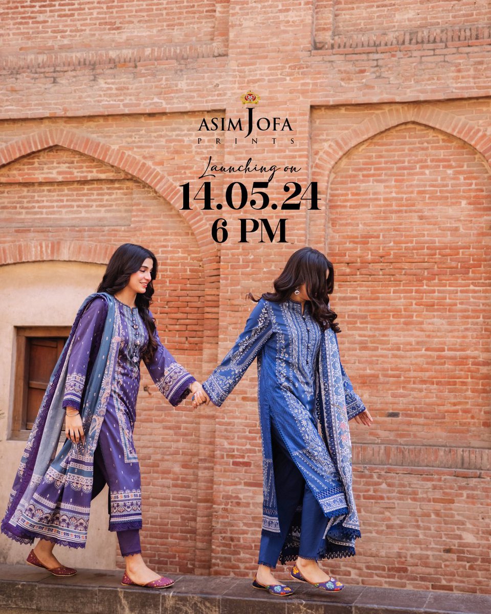 Get ready to embark on a journey of everyday elegance with Asim Jofa Prints Collection! Launching on May 14th at 6pm, this collection channels the vibrant spirit of Pakistan's streets with Aina Asif and Laiba Khan. For More Details, Visit: bit.ly/4c5A53f #AsimJofa