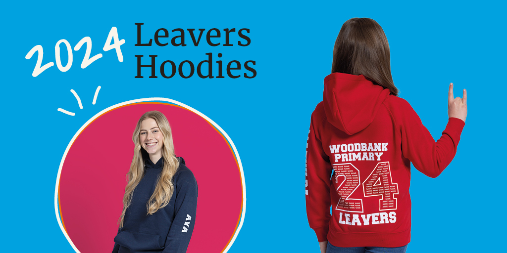 2024 Leavers Hoodies available in 10 designs, 11 hoodie colours, and 3 sleeve options, plus embroidery! oneandall.co.uk/sweats/woodban…

#leavershoodies #schoolwear #schooluniform #hoodies #leavers #leavers2024 #bcorp  #sustainableschoolwear
