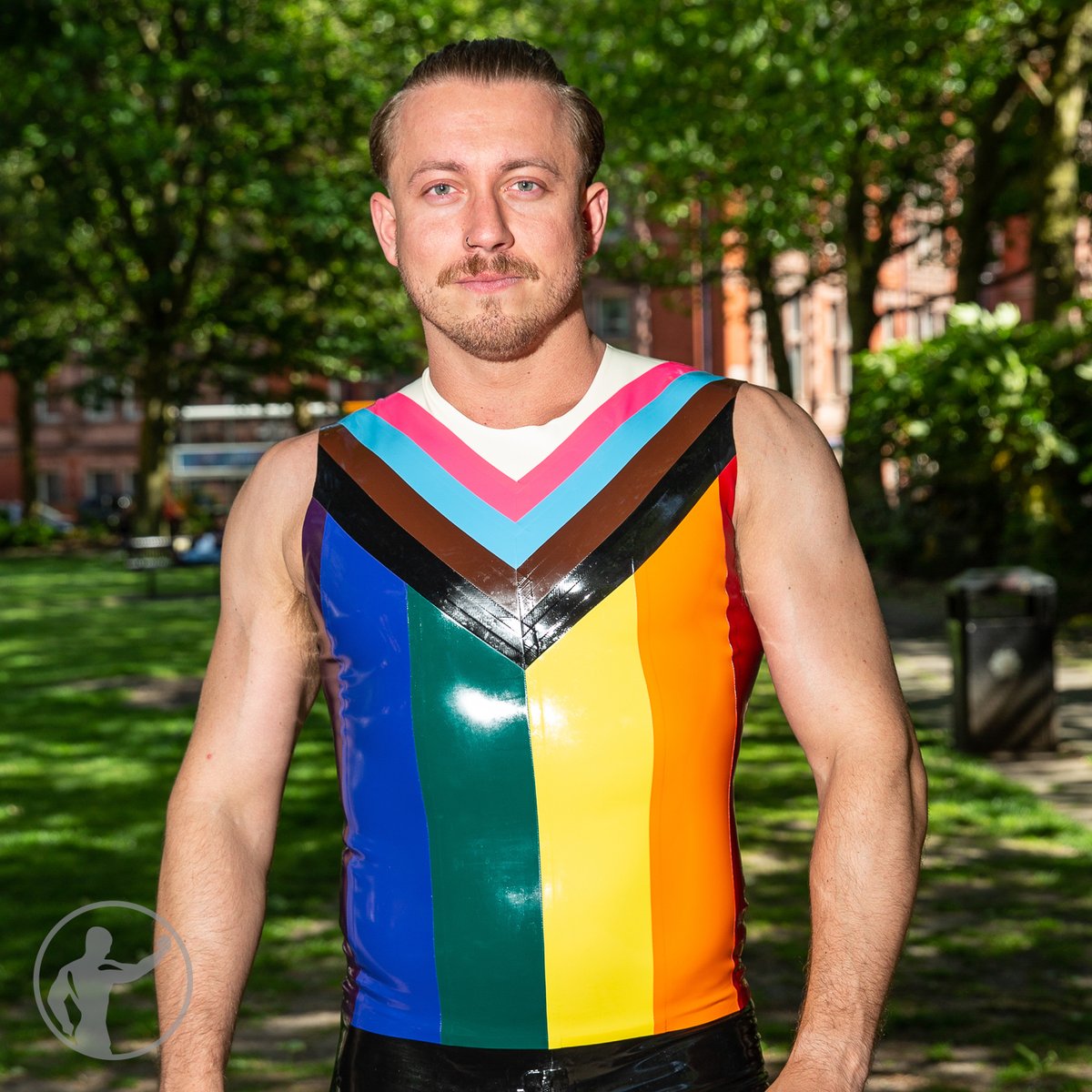 invinciblerubbr's tweet photo. It’s heading into Pride season and now’s a good time to order your Pride Latex wear. Search Pride on our website for more information #pride #invinciblerubber #rubbertop #latex #vivishine https://t.co/VeKlfPdRSv https://t.co/h9hE4oj6Mw