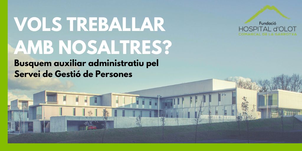 📢VOLS TREBALLAR AMB NOSALTRES? Busquem auxiliar administratiu pel Servei de Gestió de Persones 🔗Tota la informació: lc.cx/v3sTRa