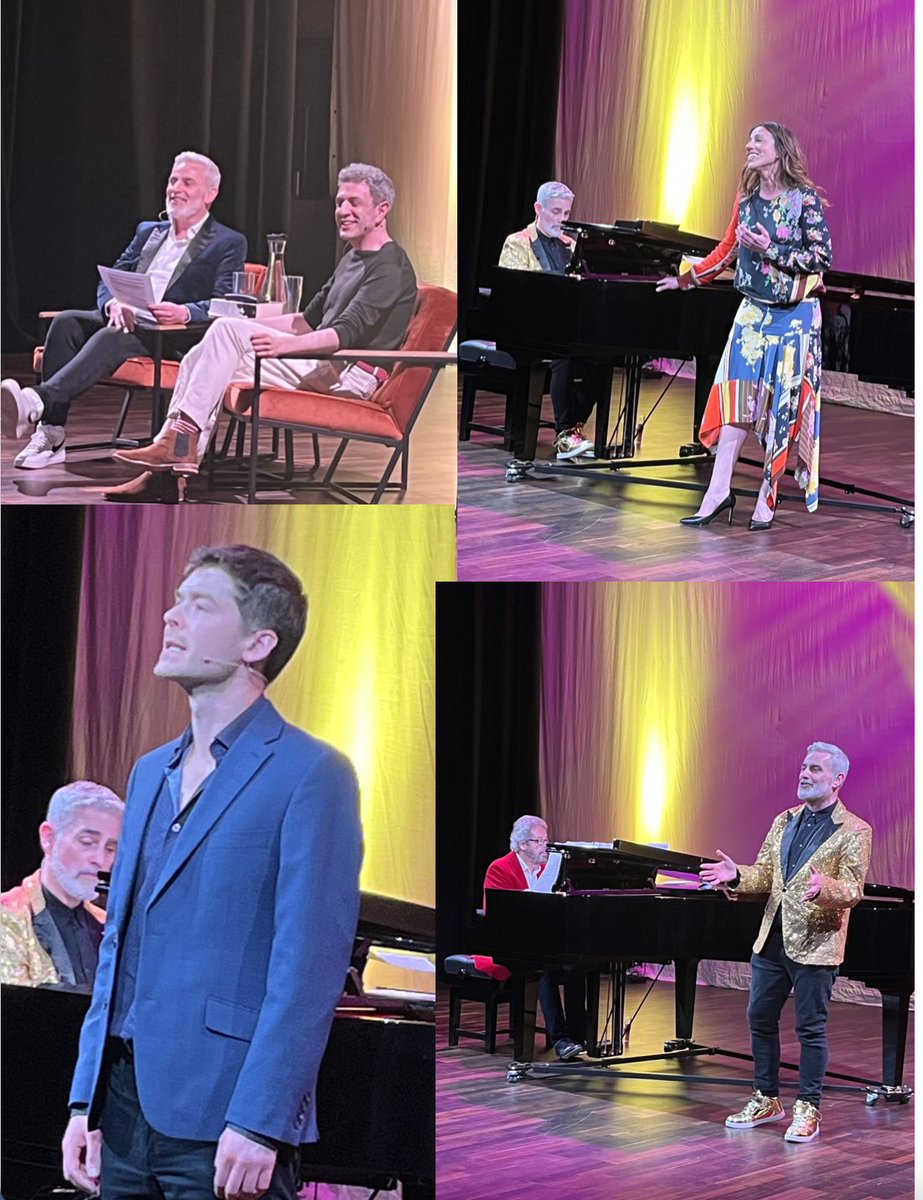 FUN FRIDAY EVENING: author @OSoden discussing MASQUERADE @wnbooks with @Mprendergast #cabaret + @alexpsknox & @stephdittmer singers cameo piano performance @ChazzaSteinway THANK YOU ALL SO MUCH huge audience loved it