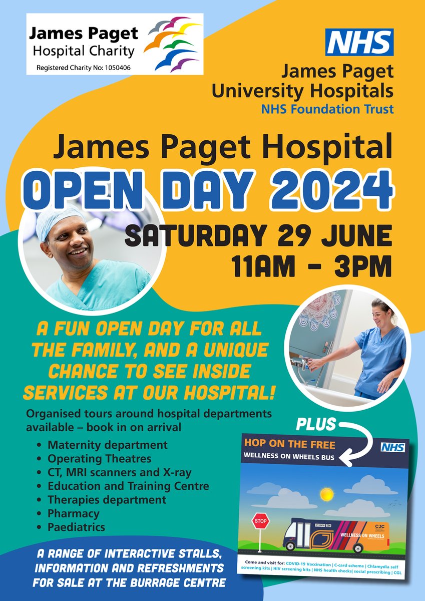 Save the date – come and see inside our hospital at our Open Day on Saturday 29th June 2024 between 11am and 3pm! Visit our website for more information jpaget.nhs.uk/news-media/new… – we’ll see you there!