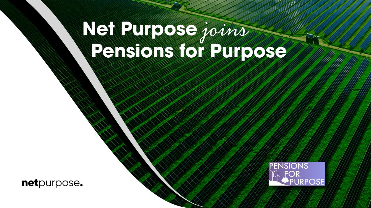 We are delighted to welcome Net Purpose, a platform for sustainable and impact investors that streams facts on the social and environmental outcomes of companies and investment portfolios, as a member of #PensionsforPurpose. #Members #ImpactInvestment
ow.ly/Mz2b50RajU6