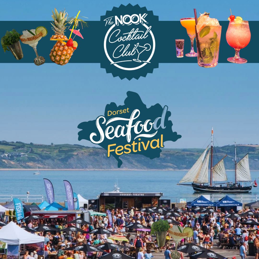 We're celebrating #WorldCocktailDay by unveiling The Nook Cocktail Club as The Dorset Seafood Festival Bronze sponsor! Get ready to sip, swirl, and savour The Nook's delightful concoctions as they sponsor the Sound Waves Stage in style 🍹