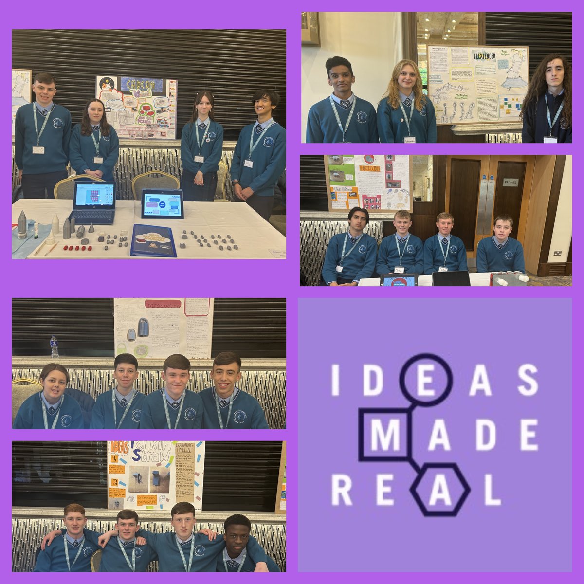 Our TY #ideasmadereal 3D Printing Challenge Groups set up & ready to present to the adjudicators here in Mullingar! We are very proud of all the hard work they have put in over the year preparing for this competition! @IMR_ie #3Dprinting #STEM #excellenceineducation @ddletb