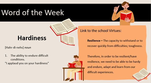 This week's Word of the Week is HARDINESS... #WordOfTheWeek #highcrestacademy