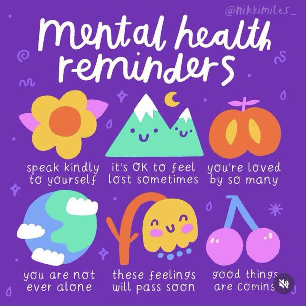 andrew dotchin tssf (he/him) & suffolkvicar.bsky (@suffolkvicar) on Twitter photo #ToPonder
Mental Health Reminders:
Speak kindly to yourself
Itâs OK to feel lost sometimes
Youâre loved by so many
You are not ever alone
These feelings will pass soon
Good things are coming
#MentalHealthAwareness
<a href="/RAFAC_MHealth/">RAFAC Mental Health</a> <a href="/MindCharity/">Mind</a> <a href="/TimetoChange/">Time to Change</a> #ToPonder
Mental Health Reminders:
Speak kindly to yourself
Itâs OK to feel lost sometimes
Youâre loved by so many
You are not ever alone
These feelings will pass soon
Good things are coming
#MentalHealthAwareness
<a href="/RAFAC_MHealth/">RAFAC Mental Health</a> <a href="/MindCharity/">Mind</a> <a href="/TimetoChange/">Time to Change</a>