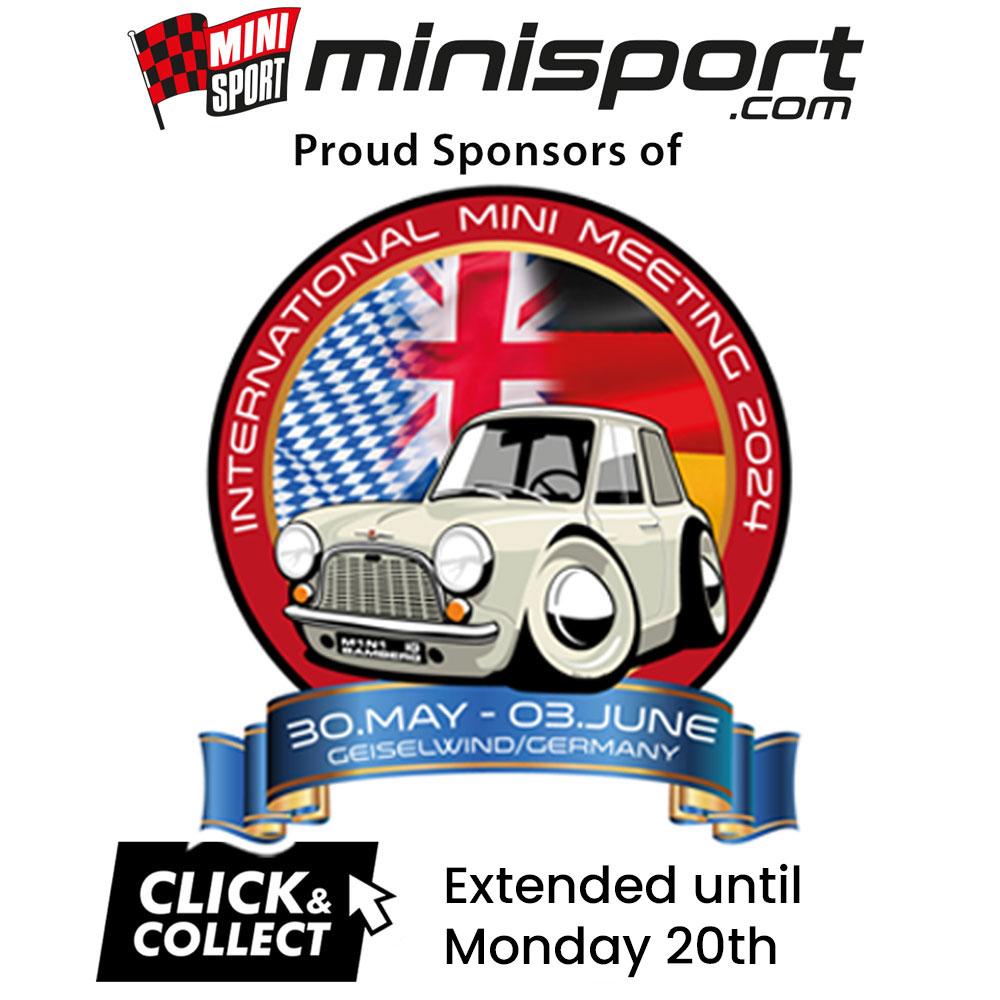 IMM Click & Collect - EXTENDED! 🚨 Our Click & Collect for IMM 2024 Germany is now extended until Monday, 20th at 12 Noon GMT! Don't miss this chance to stock up on all your Mini essentials to collect at the show! Shop Now at minisport.com #MiniSportltd #IMMGermany