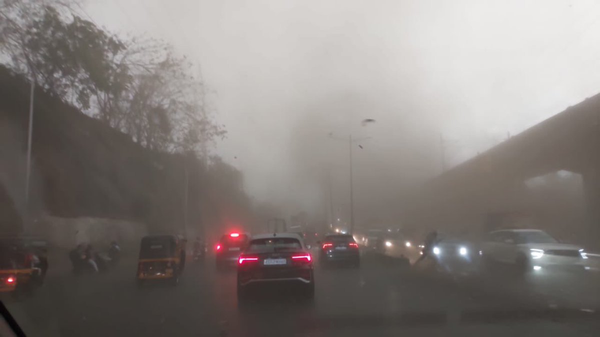 #Mumbai witnesses heavy sand storm followed by sudden rains, hail storm in some areas. @IMDWeather is calling this as pre monsoon activity. expects more of this in days to come in #Maharashtra #Gujarat and west UP but with low intensity #MumbaiRains #Duststorm #Thane
