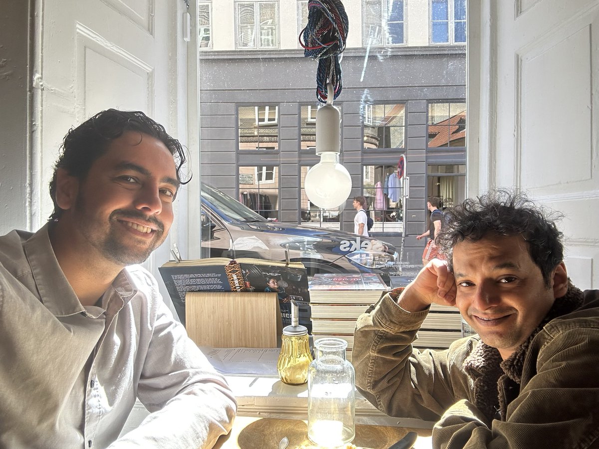 MayookhBhaumik's tweet photo. Day off in copenhagen - chilling and talking life with @sitarify - breakfast and other stories…
.
.
.
#copenhagen #mayookhbhaumik #arjunverma #denmark #musicianlife #brothers https://t.co/ExcZoY4Lii