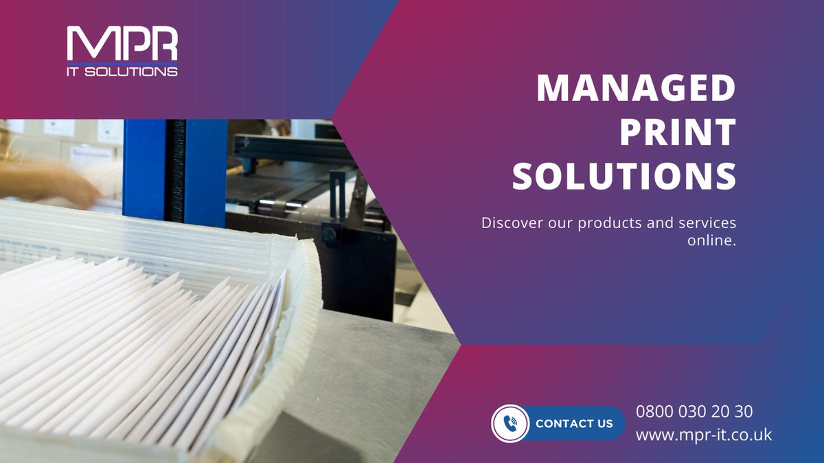 MPR_IT's tweet image. Streamline your print needs with MPR IT Solutions&apos; Managed Print Services. Tailored solutions, reduced costs, and enhanced security. Let&apos;s transform your business together. 🖨️💼

#ManagedPrintServices #BusinessEfficiency #MPRITSolutions