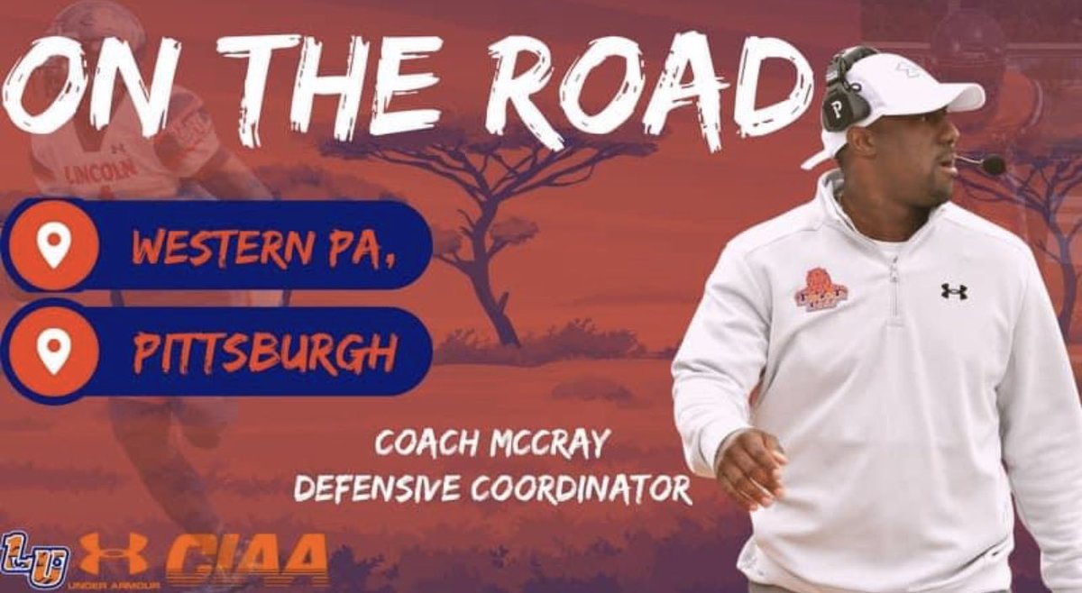 Western Pa the Lions are in town looking for 25’s. Coach McCray and Coach Jones are in Pittsburgh, also Coach Huggins will be in the Happy Valley area this week. #Lincolnmen25🦁 #thelionway