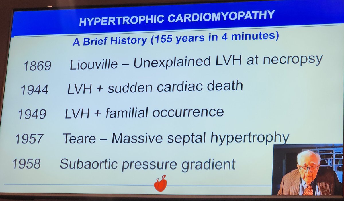 And Dr. Braunwald starting the session with a 'brief' 154 years history of #HCM #HeartFailure2024 #CardioTwitter