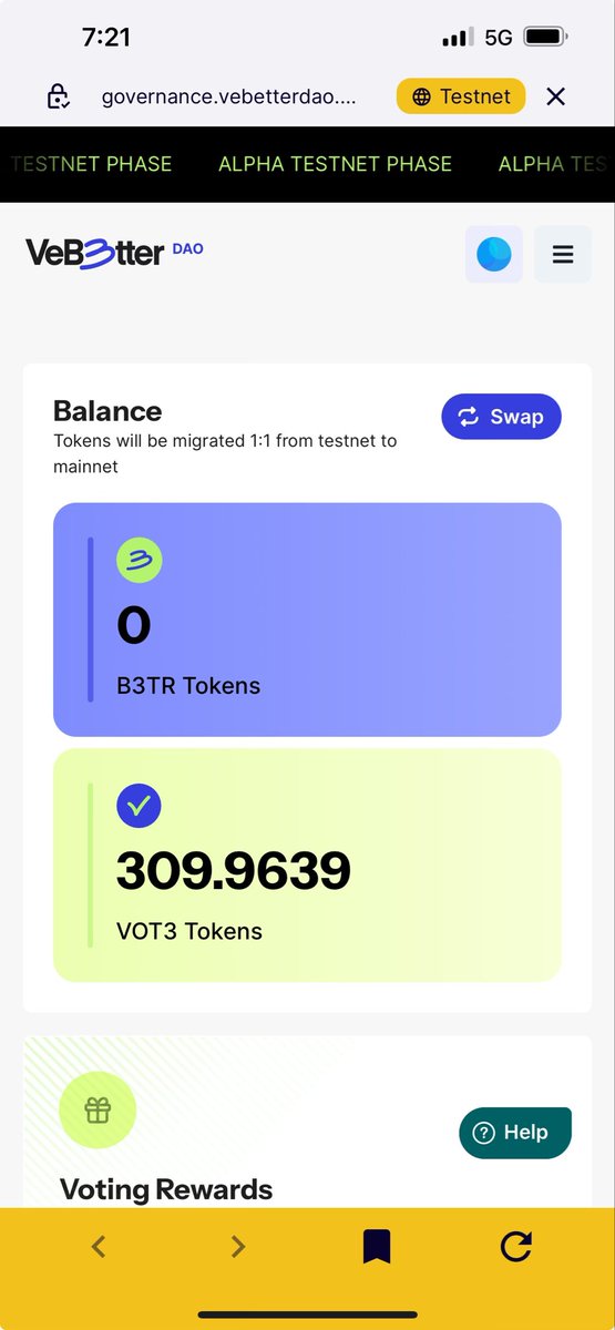 Happy Monday #VeFam!

I tried a little experiment with the #VeBetterDAO by <a href="/vechainofficial/">VeChain</a>.  I wanted to see if just by voting how much B3TR &amp; VOT3 someone could earn.  

All I did at the start to get some initial starting B3TR was participate in <a href="/mugshot_vet/">Mugshot</a> once, put my wallet