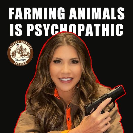 SD Gov. Kristi Noem made headlines for ruining her political career by disclosing she shot her puppy, described as “untrainable.” Yet, Carnist philosophy inherently encourages sociopathy as the bloody basis of our food system. Is killing puppies different from killing chickens?