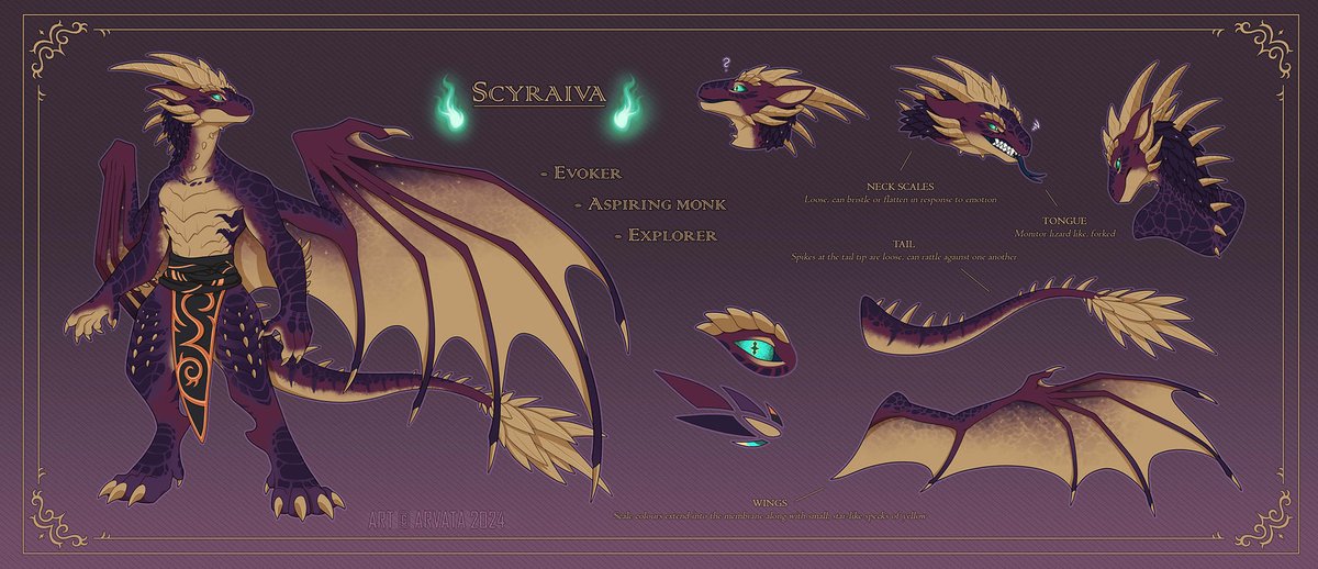 Still incredibly happy with this Dracthyr ref sheet that I did! 🙏💕 
Such a fun project it was!