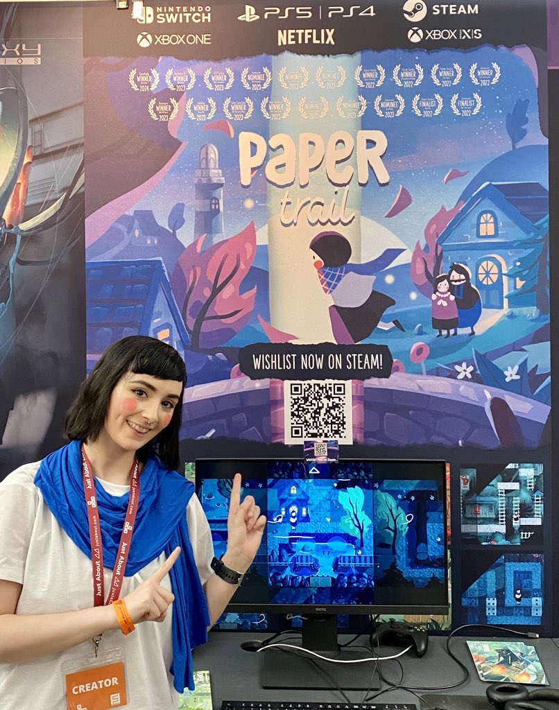 Tomorrow I shall be bringing Paige back to stream Paper Trail ahead of its release next week! The biggest thank you to @NewfangledGames for the code! Excited to try some more puzzles! (And miss the most obvious solutions once again LOL)