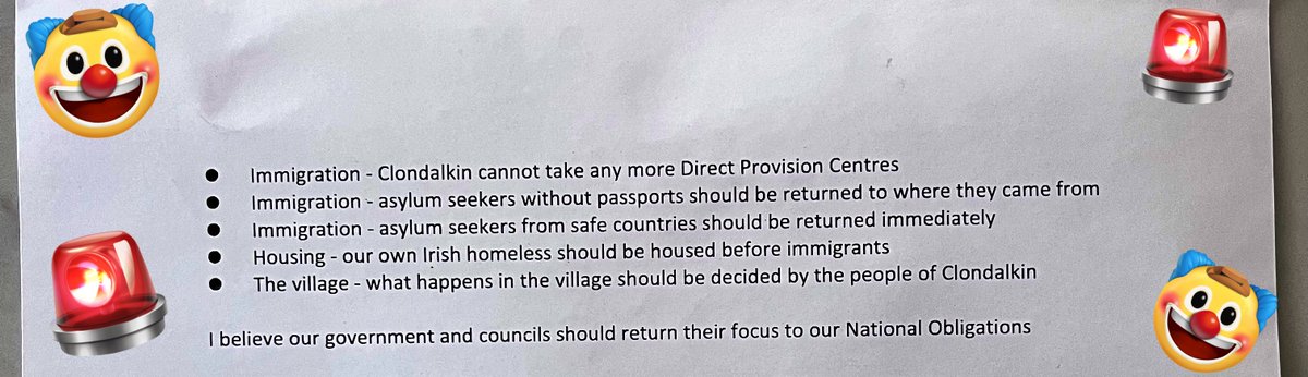 What a nasty and sinister piece of work this one is. Fliers in the door of people in Clondalkin with BS fear mongering and clearly no understanding of what councillors are responsible for. Get in the bin!
#IrelandForAll
#RacistsOut
