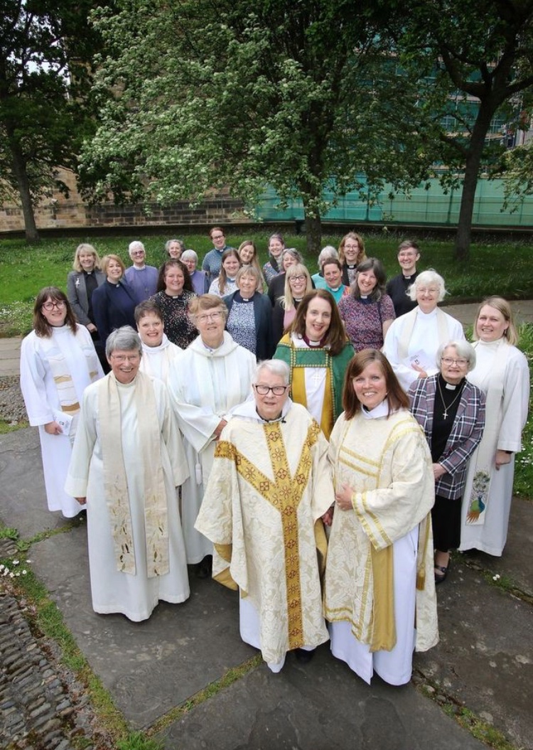 Joyful to celebrate 30 years of women priests @cofelancs with some of our original 13 @lancasterPriory inc a thanksgiving Eucharist compiled by @revleahvs inspirational sermon @katemassey77 pink fizz & cake: “a ministry that is grace-filled and transformative” @bpblackburn