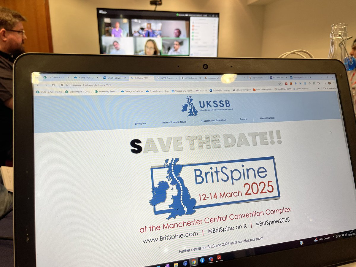 In Telford at UKSSB blended meeting as current President of the Society for Back Pain Research. Good to hear from colleagues from across the spine societies… Save the date for BritSpine March 2025 @sbprofficial @NatSpineNetwork @UKSpineSB @BritSpine