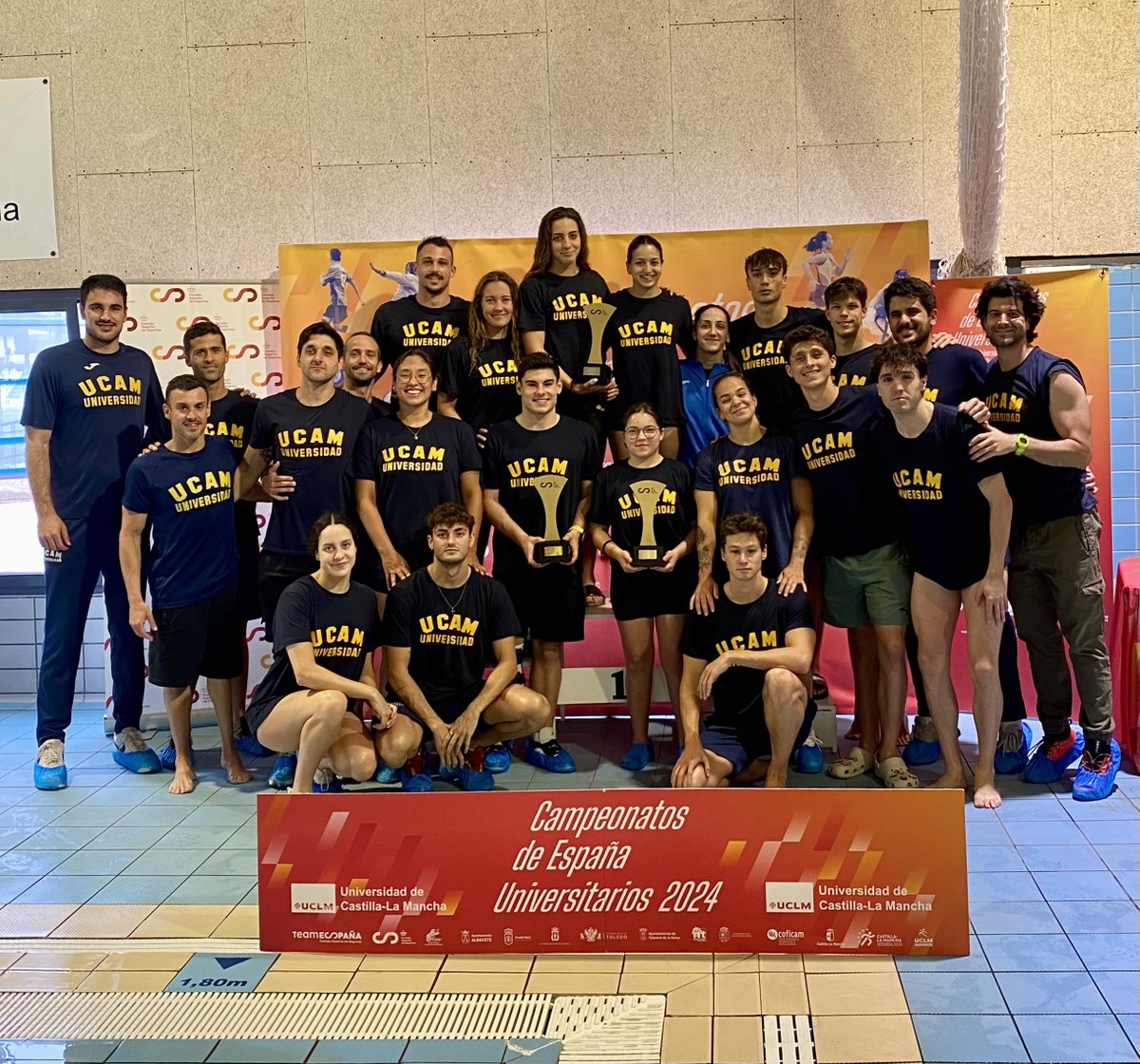 🏊‍♀️🏆 EXITAZO DE LA UCAM: 5⃣4⃣ medallas en el Campeonato de España Universitario de Natación 🇪🇸

35 🥇
12 🥈
7 🥉

🏁 Sus nadadores 𝗹𝘂𝗰𝗵𝗮𝗿𝗼𝗻 𝗰𝗼𝗻𝘁𝗿𝗮 𝗹𝗮 𝗵𝗶𝘀𝘁𝗼𝗿𝗶𝗮 y batieron 1⃣3⃣ RÉCORDS NACIONALES universitarios

➡️ ucamdeportes.com/noticias/exita…

#OrgulloUCAM 💙💛