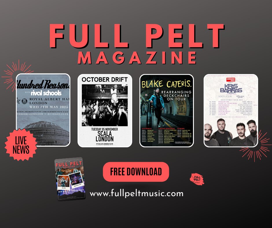 The latest issue of our free digital Full Pelt Magazine is packed with the best live music news including the latest from @hundredreasons @octoberdrift @blakecateris @KrisBarrasBand & more FREE READ 👇 tinyurl.com/ms5u99zz